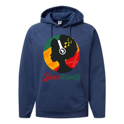 Juneteenth Black Pride Music Performance Fleece Hoodie