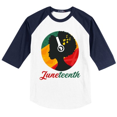 Juneteenth Black Pride Music Baseball Sleeve Shirt