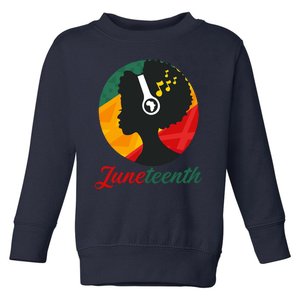 Juneteenth Black Pride Music Toddler Sweatshirt