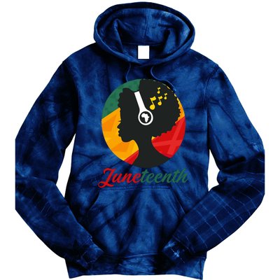 Juneteenth Black Pride Music Tie Dye Hoodie