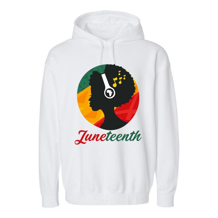 Juneteenth Black Pride Music Garment-Dyed Fleece Hoodie