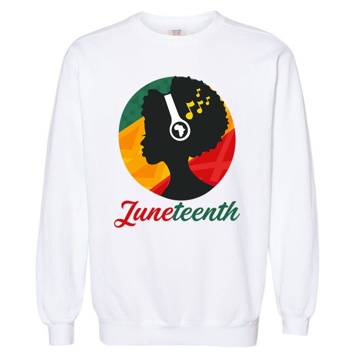 Juneteenth Black Pride Music Garment-Dyed Sweatshirt