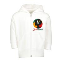 Juneteenth Black Pride Music Toddler Zip Fleece Hoodie