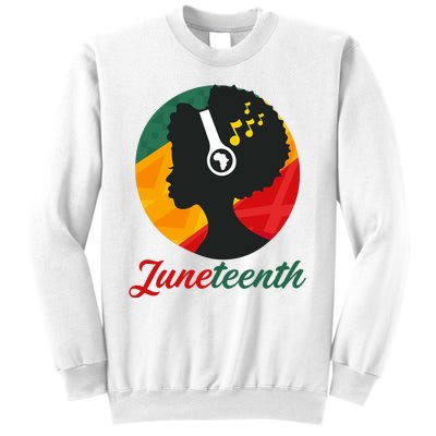 Juneteenth Black Pride Music Sweatshirt