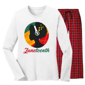 Juneteenth Black Pride Music Women's Long Sleeve Flannel Pajama Set 