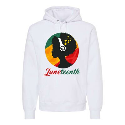 Juneteenth Black Pride Music Premium Hoodie