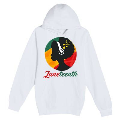 Juneteenth Black Pride Music Premium Pullover Hoodie