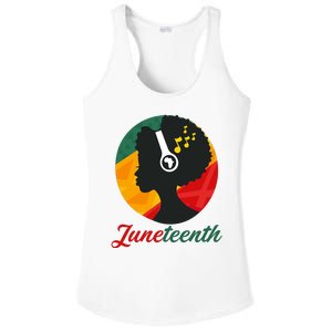 Juneteenth Black Pride Music Ladies PosiCharge Competitor Racerback Tank