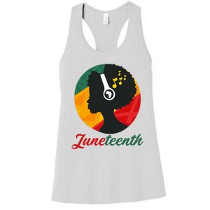 Juneteenth Black Pride Music Women's Racerback Tank