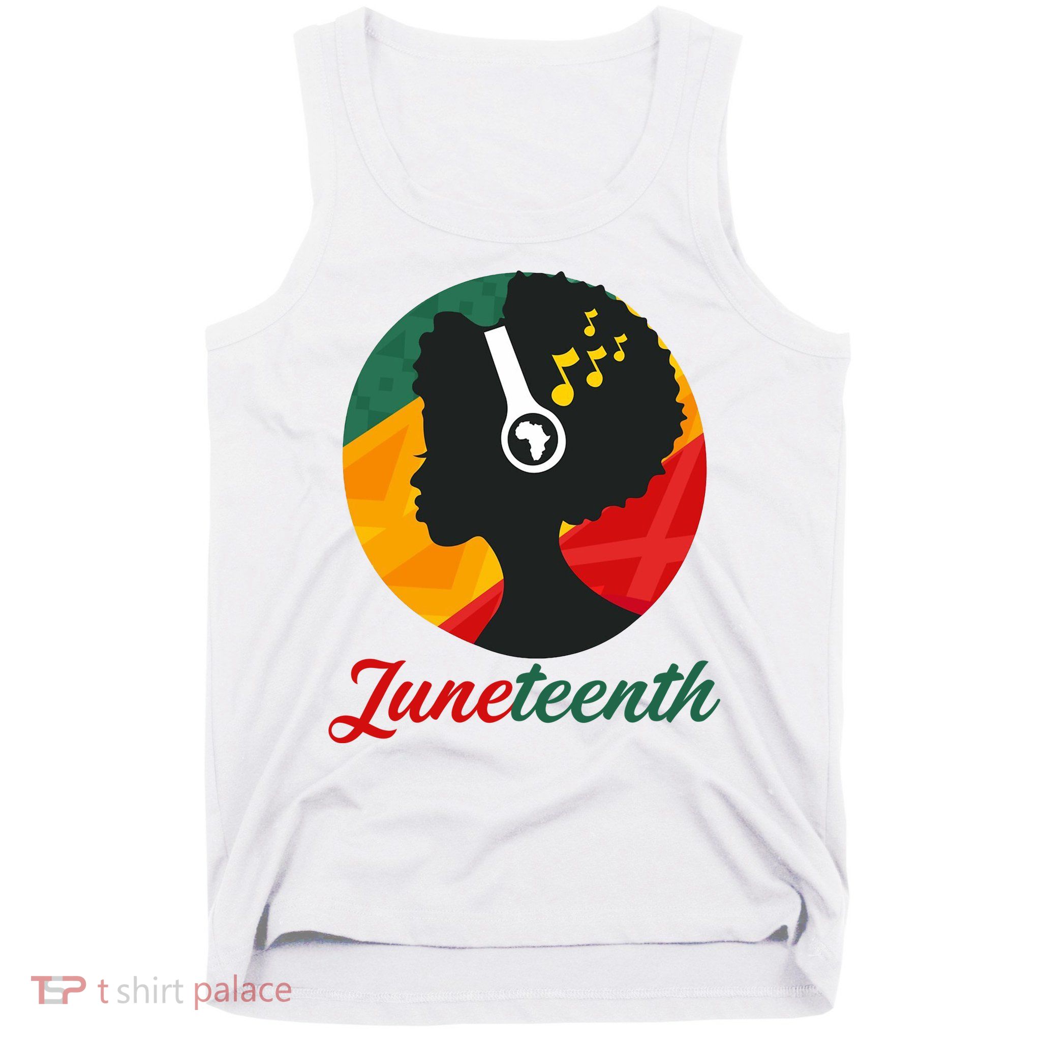 Juneteenth Black Pride Music Tank Top