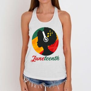 Juneteenth Black Pride Music Women's Knotted Racerback Tank