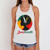 Juneteenth Black Pride Music Women's Knotted Racerback Tank