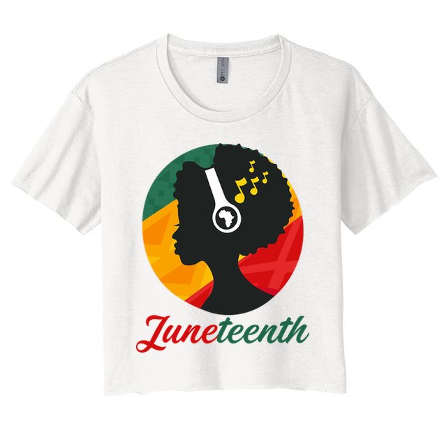 Juneteenth Black Pride Music Crop Top