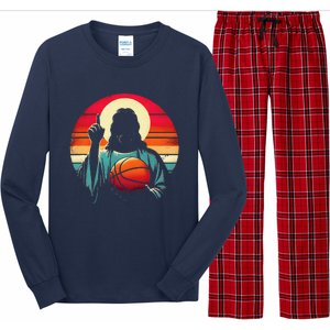 Jesus Basketball Player Funny Christian Religious Sports Long Sleeve Pajama Set