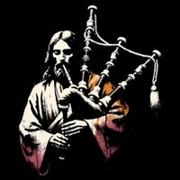 Jesus Bagpipe Player Funny Christian Religious Musician Gift Cooling Performance Crew T-Shirt