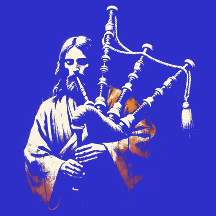 Jesus Bagpipe Player Funny Christian Religious Musician Gift Womens Tank Top