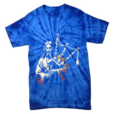 Jesus Bagpipe Player Funny Christian Religious Musician Gift Tie-Dye T-Shirt