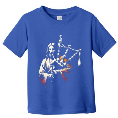 Jesus Bagpipe Player Funny Christian Religious Musician Gift Toddler T-Shirt