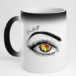 Juneteenth Black Pride Freedom Juneteenth Eye Pride African Gift 11oz Black Color Changing Mug