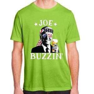 Joe Buzzin Patriotic July 4th Drinking President Joe Biden Adult ChromaSoft Performance T-Shirt