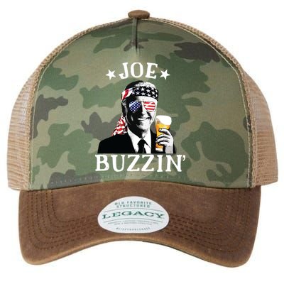 Joe Buzzin Patriotic July 4th Drinking President Joe Biden Legacy Tie Dye Trucker Hat