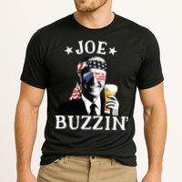 Joe Buzzin Patriotic July 4th Drinking President Joe Biden Cooling Performance Crew T-Shirt