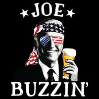 Joe Buzzin Patriotic July 4th Drinking President Joe Biden Cooling Performance Crew T-Shirt