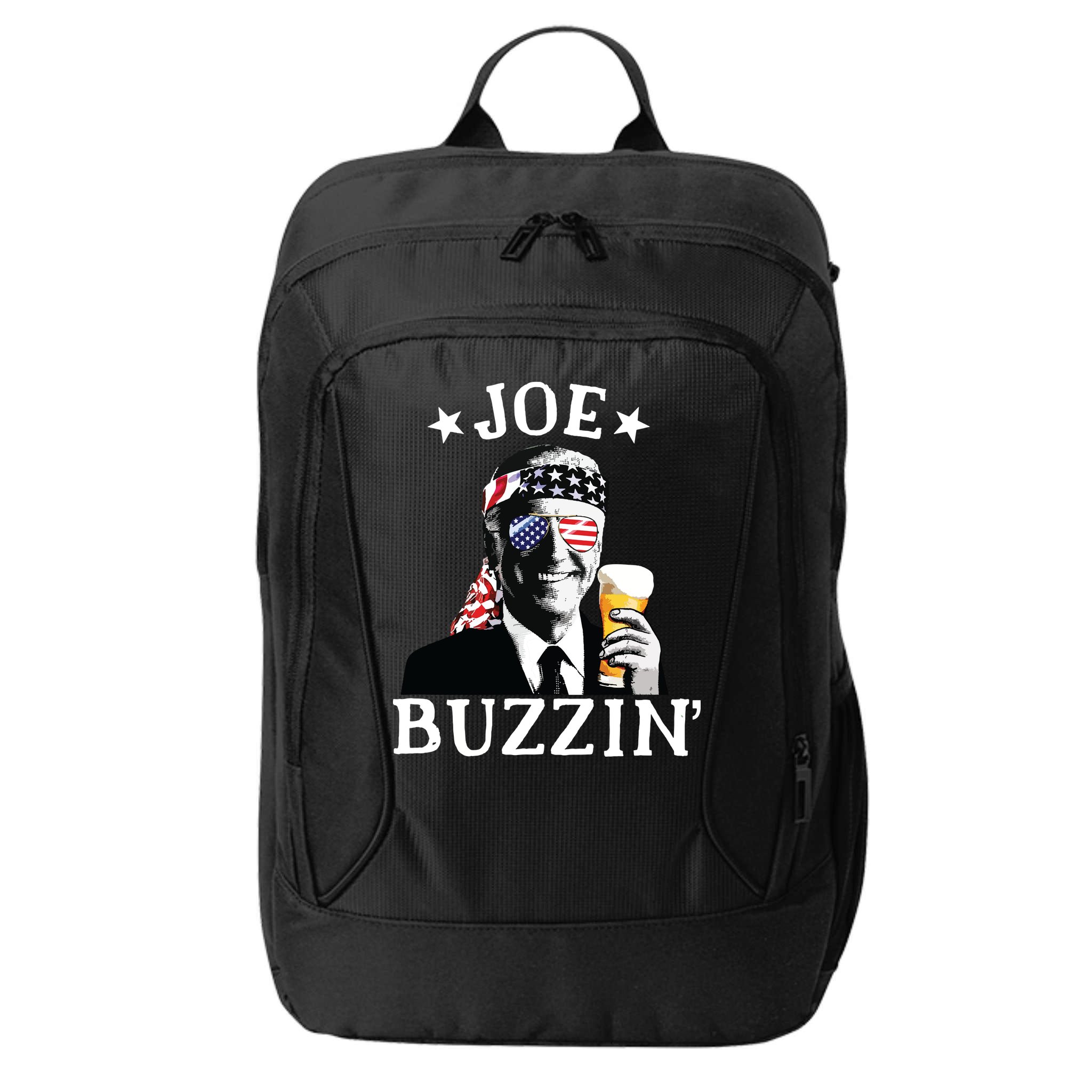 Joe Buzzin Patriotic July 4th Drinking President Joe Biden City Backpack