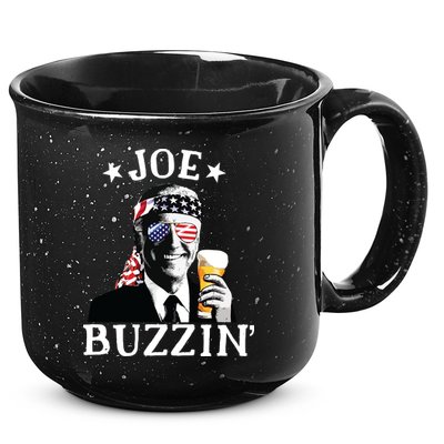 Joe Buzzin Patriotic July 4th Drinking President Joe Biden 15oz Campfire Ceramic Mug