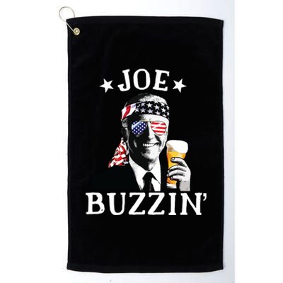 Joe Buzzin Patriotic July 4th Drinking President Joe Biden Platinum Collection Golf Towel