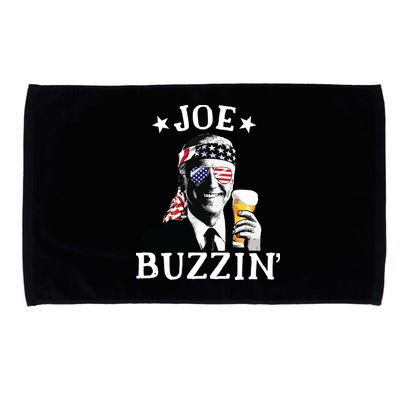 Joe Buzzin Patriotic July 4th Drinking President Joe Biden Microfiber Hand Towel