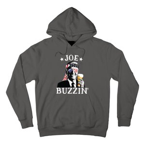 Joe Buzzin Patriotic July 4th Drinking President Joe Biden Hoodie