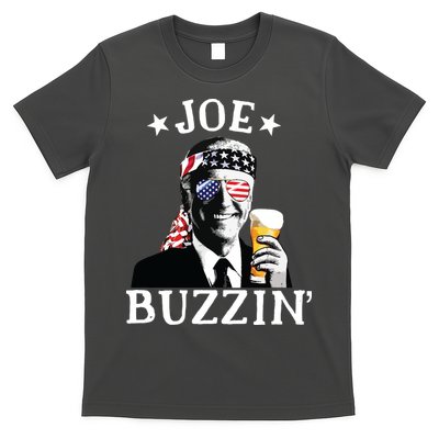 Joe Buzzin Patriotic July 4th Drinking President Joe Biden T-Shirt