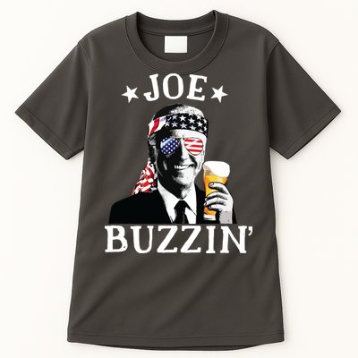 Joe Buzzin Patriotic July 4th Drinking President Joe Biden Tall T-Shirt
