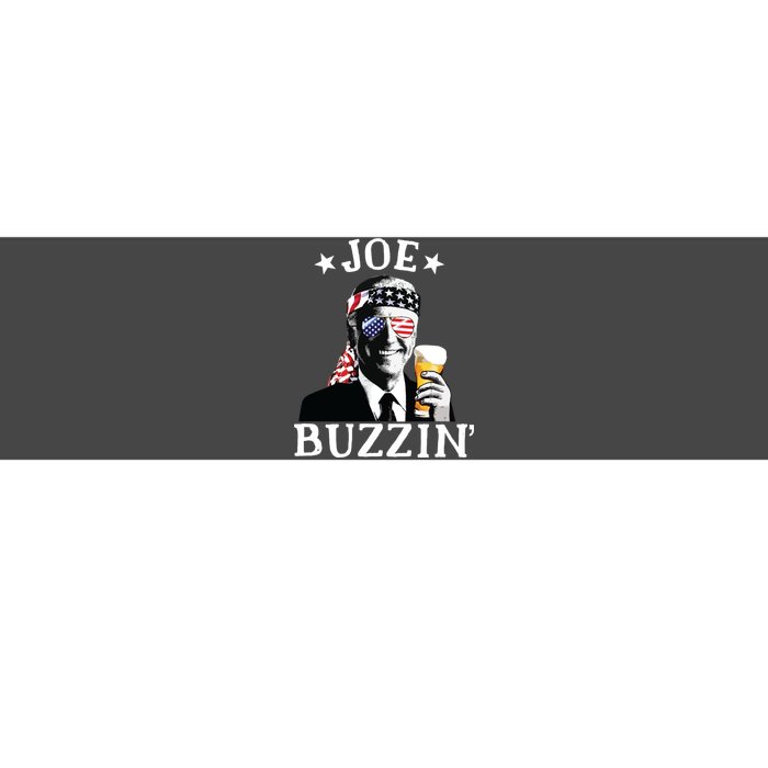 Joe Buzzin Patriotic July 4th Drinking President Joe Biden Bumper Sticker