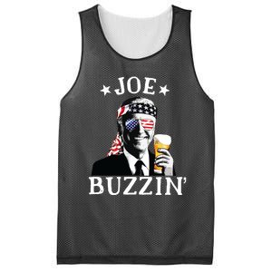 Joe Buzzin Patriotic July 4th Drinking President Joe Biden Mesh Reversible Basketball Jersey Tank