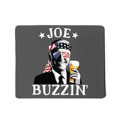 Joe Buzzin Patriotic July 4th Drinking President Joe Biden Mousepad