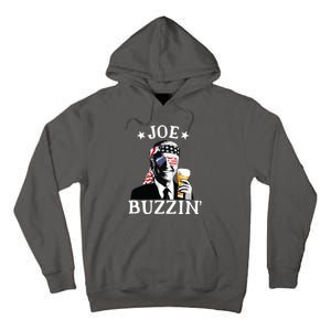 Joe Buzzin Patriotic July 4th Drinking President Joe Biden Tall Hoodie