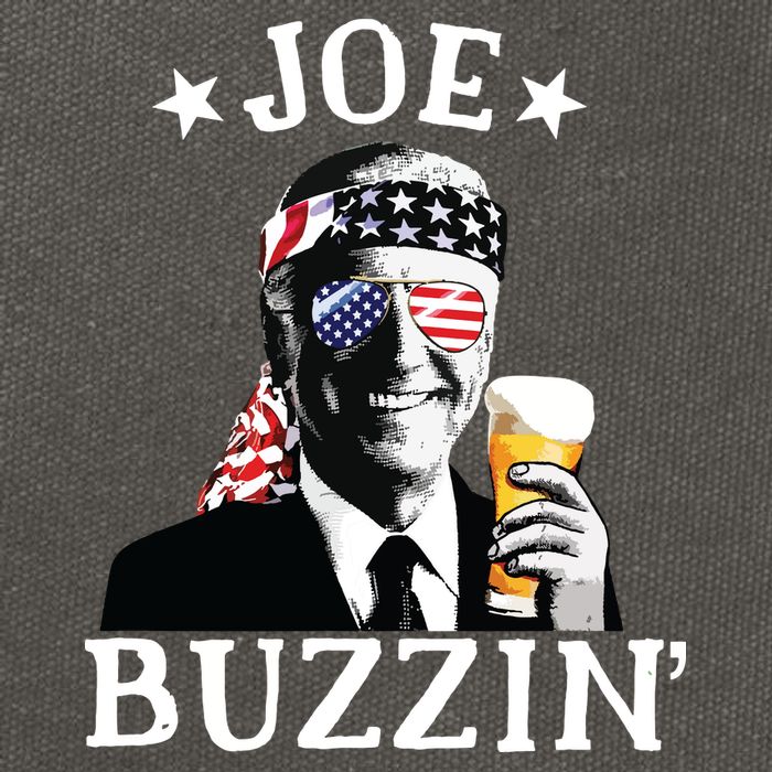 Joe Buzzin Patriotic July 4th Drinking President Joe Biden Cotton Canvas Backpack