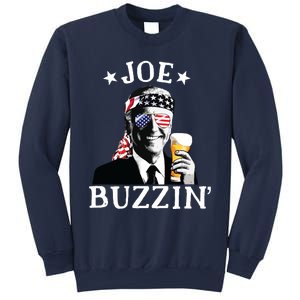 Joe Buzzin Patriotic July 4th Drinking President Joe Biden Sweatshirt