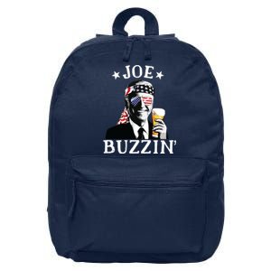 Joe Buzzin Patriotic July 4th Drinking President Joe Biden 16 in Basic Backpack