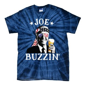 Joe Buzzin Patriotic July 4th Drinking President Joe Biden Tie-Dye T-Shirt