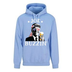 Joe Buzzin Patriotic July 4th Drinking President Joe Biden Unisex Surf Hoodie