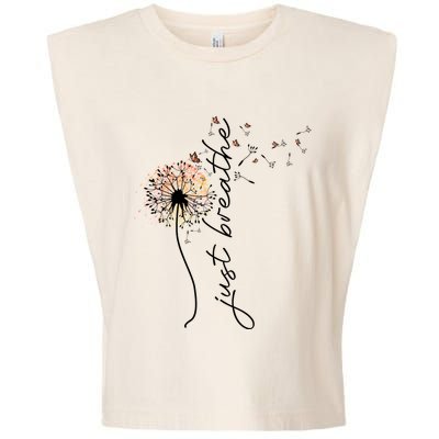 Just Breathe Positive Thoughts Gift Garment-Dyed Women's Muscle Tee