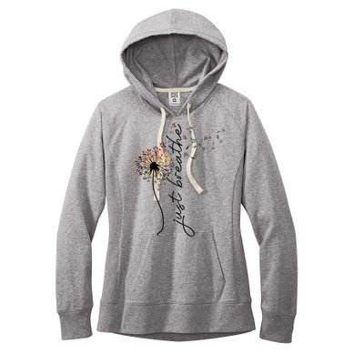 Just Breathe Positive Thoughts Gift Women's Fleece Hoodie