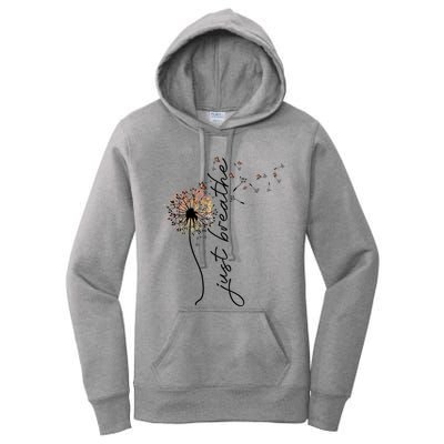 Just Breathe Positive Thoughts Gift Women's Pullover Hoodie