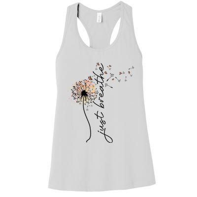 Just Breathe Positive Thoughts Gift Women's Racerback Tank