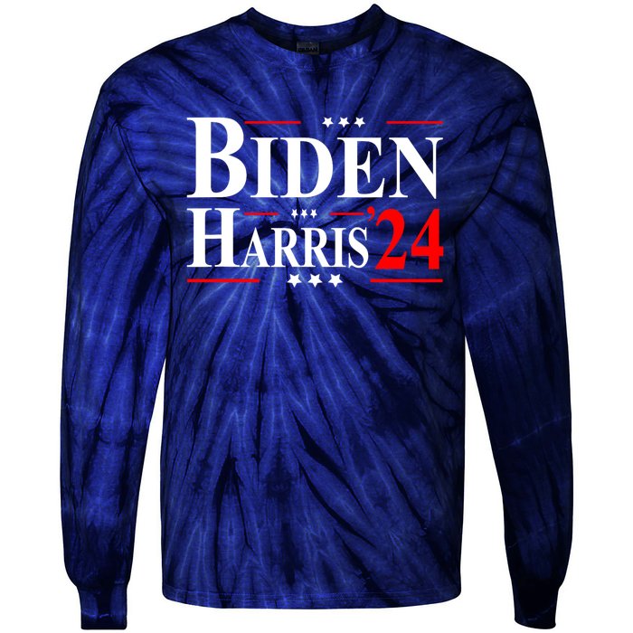 Joe Biden President Kamala Harris 2024 Tie-Dye Long Sleeve Shirt