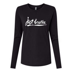 Just Breathe Ptsd Tal Health Great Gift Cool Gift Womens Cotton Relaxed Long Sleeve T-Shirt