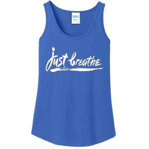 Just Breathe Ptsd Tal Health Great Gift Cool Gift Ladies Essential Tank